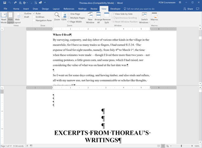how to split screen on mac sierra for word documents